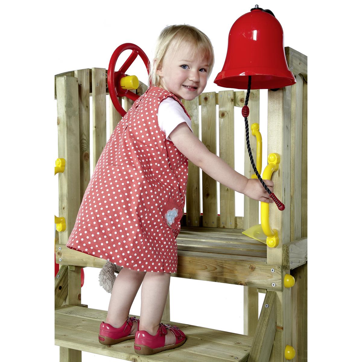 Spielturm Plum aus Holz/Kunststoff - Fichtefarben/Gelb, Basics, Holz/Kunststoff (244/162/123cm)