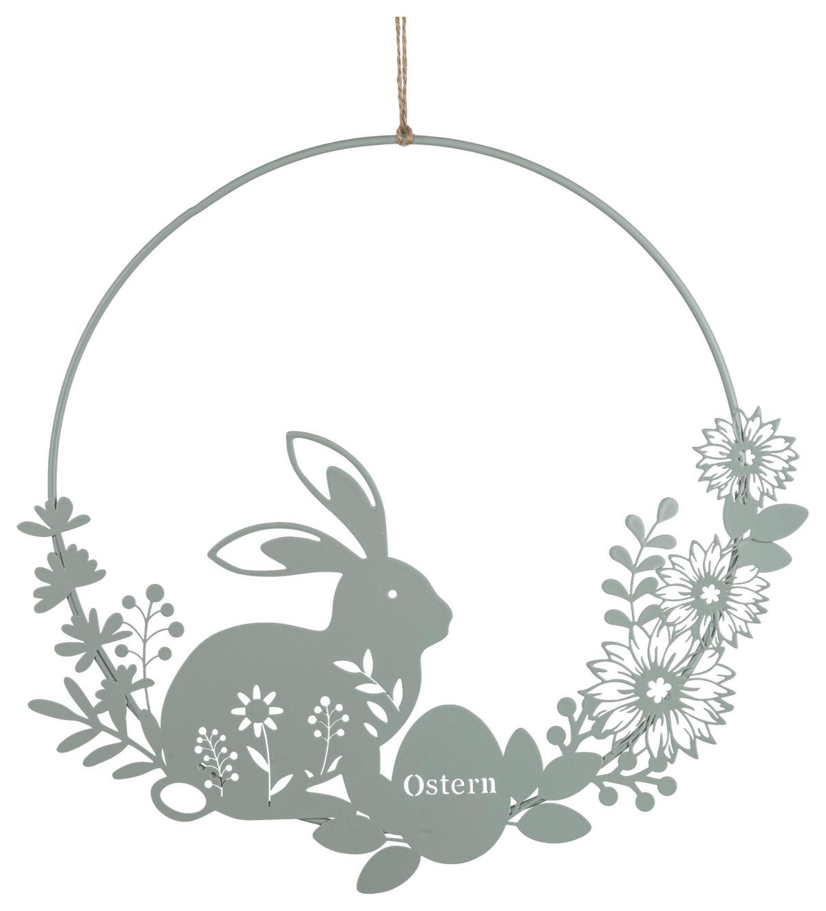 Dekohänger Lilli I in Salbeigrün - Salbeigrün, Konventionell, Metall (28cm) - Modern Living