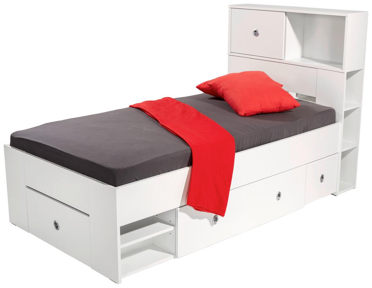 Rješenje Za Odlag. Iznad Krev. Azzurro 90 - bijela/boje hrasta, Konvencionalno, drvni materijal/plastika (95cm) - Based