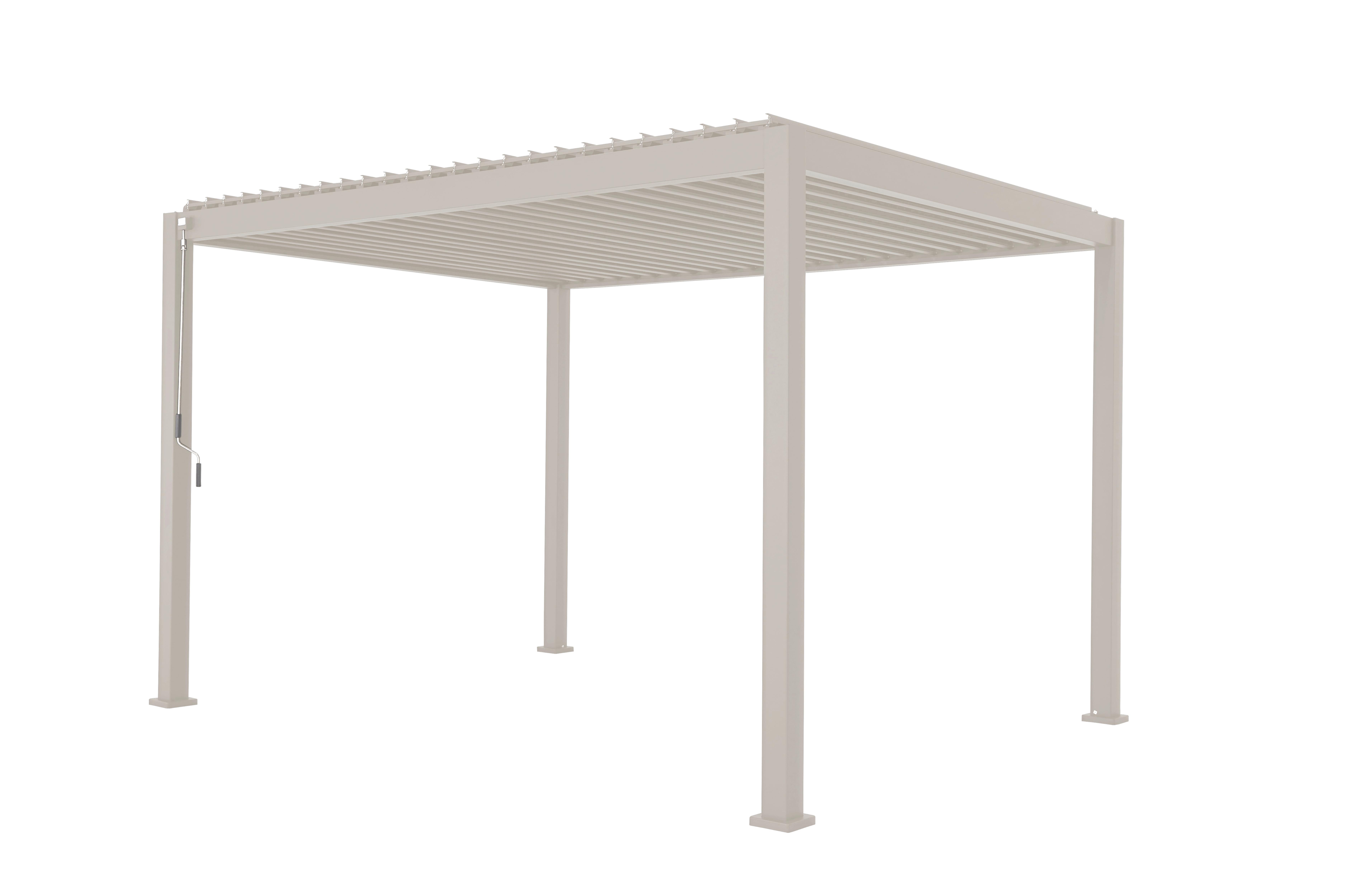 Pergola Deluxe ca. 400x250x300 cm Grau - Grau, LIFESTYLE, Metall (400/250/300cm) - Gardenson