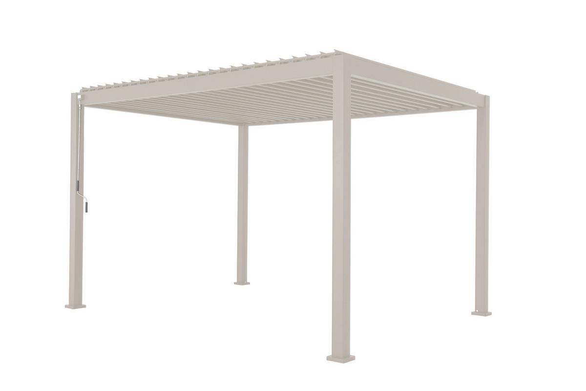 Pergola Deluxe ca. 400x250x300 cm Grau - Grau, LIFESTYLE, Metall (400/250/300cm) - Gardenson