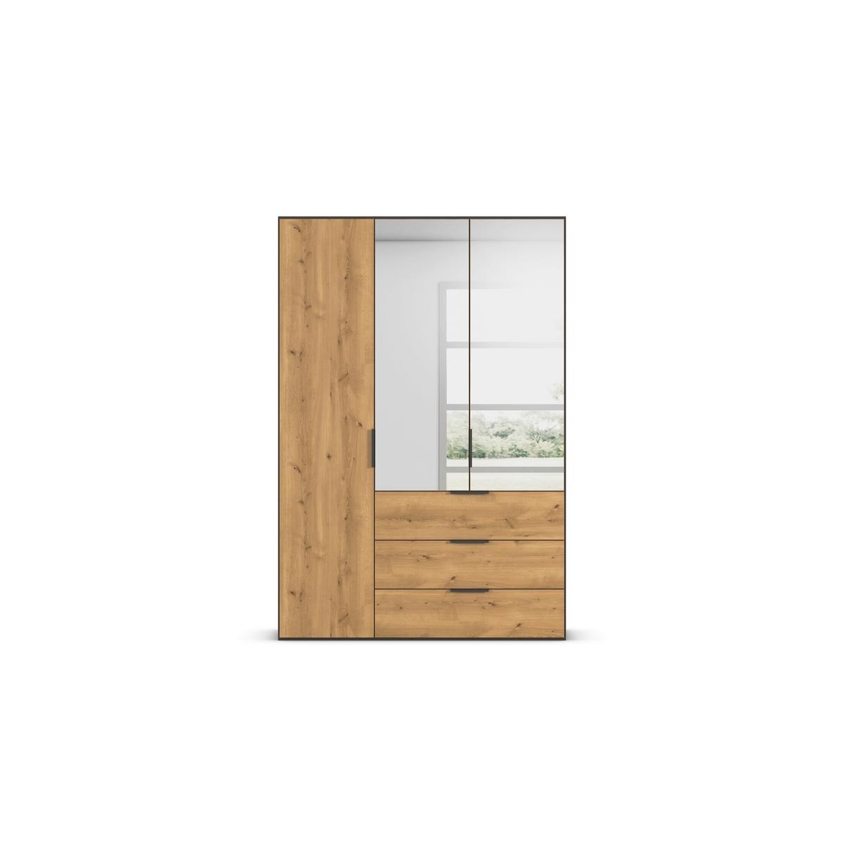 Mladinska Soba Endora, Barva Hrasta, Barva Grafita, 3-Delna - barve hrasta/barve grafita, Konvencionalno, tekstil/leseni material (120/200cm) - Xora