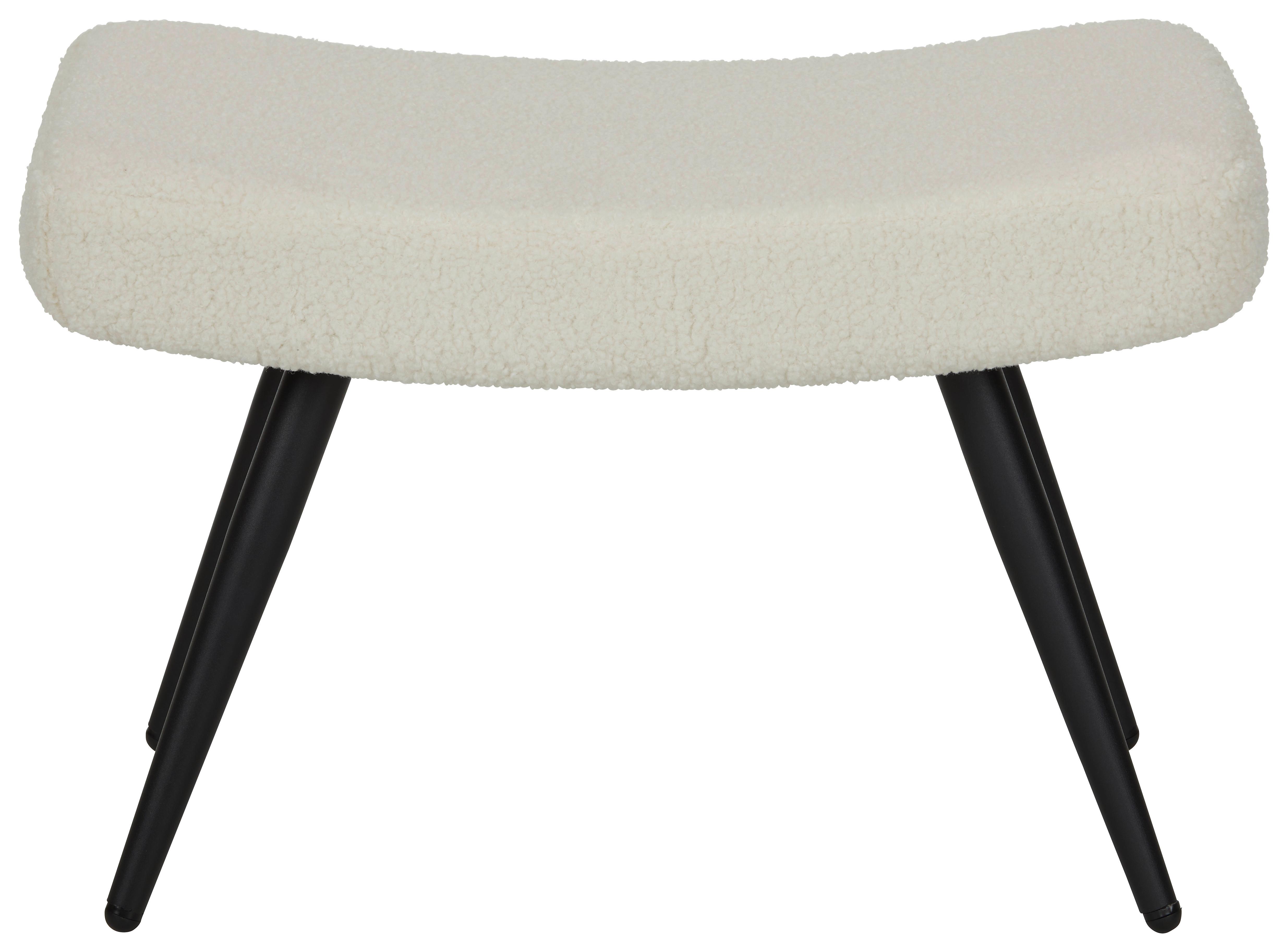Ülőke GUNVOR - Fehér, modern, Fém/Textil (39/39/59cm) - Modern Living