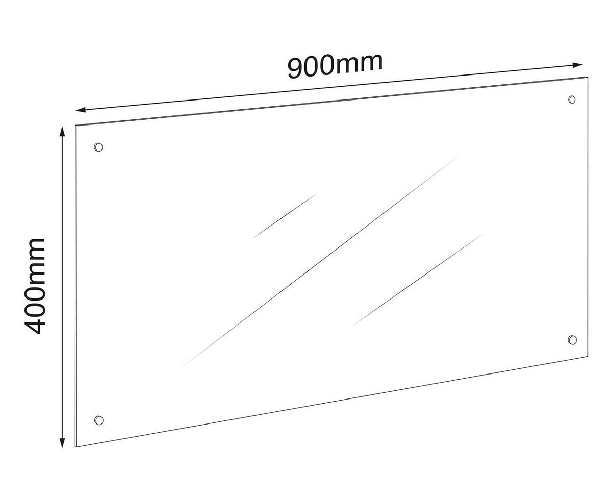 Küchenrückwand Esilo - Transparent, Trend, Glas (90/40cm) - MID.YOU