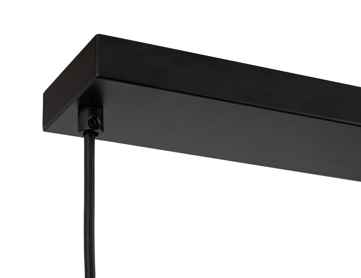 LAMPA WISZĄCA SUNA - czarny chrom, Trend, metal/szkło (98/15/140cm) - Novel