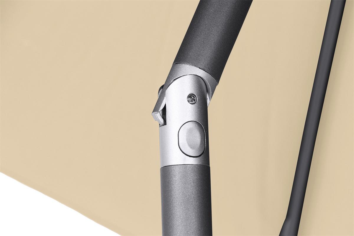 Sonnenschirm BHT: 250x258x250 cm Anthrazit/Beige - Anthrazit/Beige, KONVENTIONELL, Textil/Metall (250/250cm) - Siena Garden