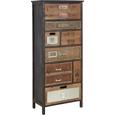Kommode Naturfarben - Naturfarben, Holz/Metall (62/141/33cm) - Premium Living