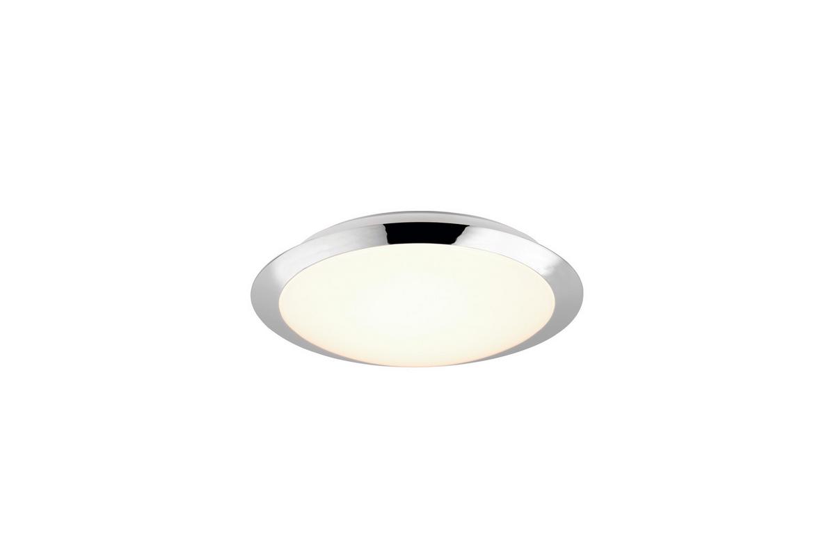 LED-Deckenleuchte Umberto Weiß/Chromfarben max. 12 Watt - Chromfarben/Weiß, Basics, Kunststoff (29/8cm) - Trio Leuchten