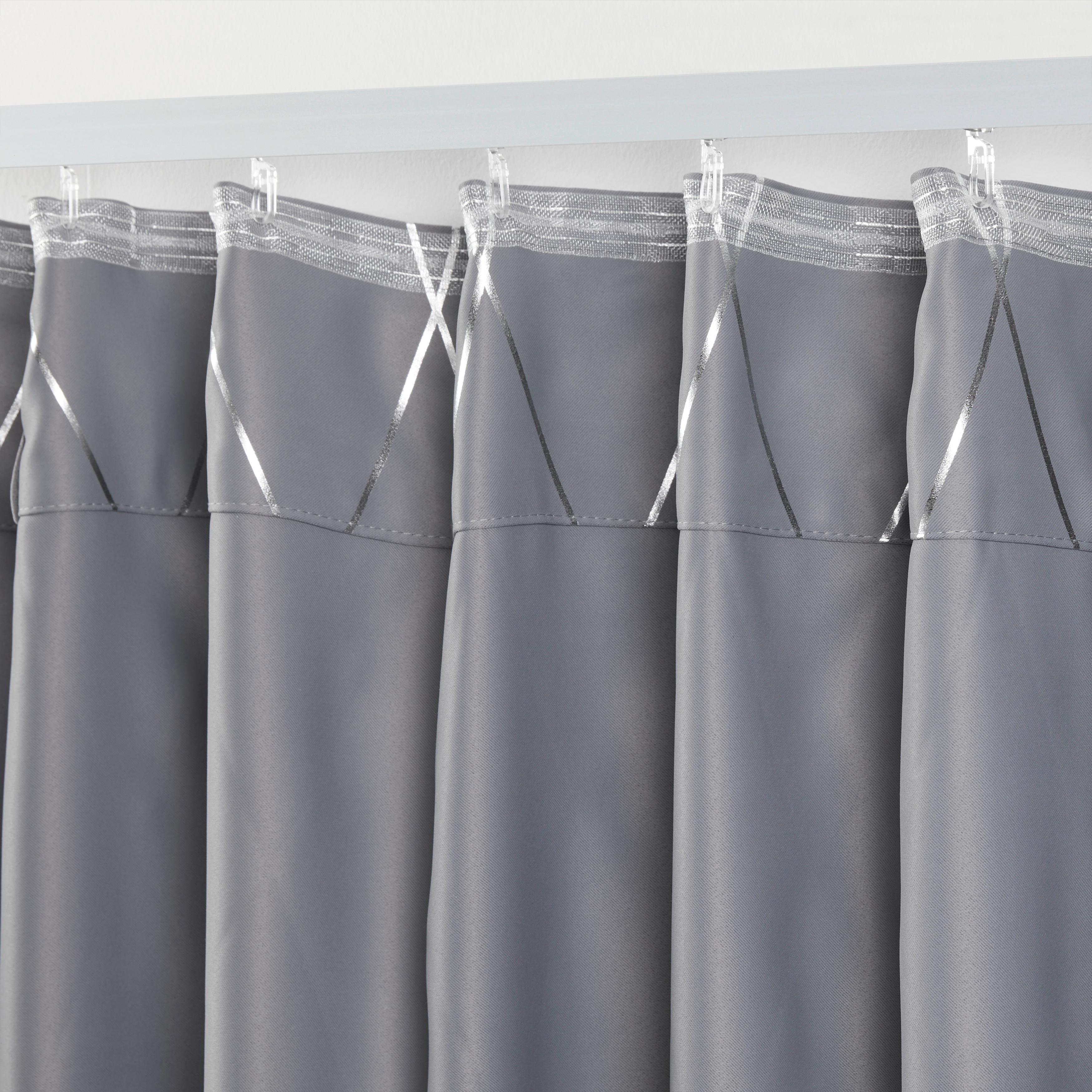 MÖRKLÄGGNINGSGARDIN GLAMOUR -AKT- - silver/antracit, Lifestyle, textil (140/245cm) - Mömax