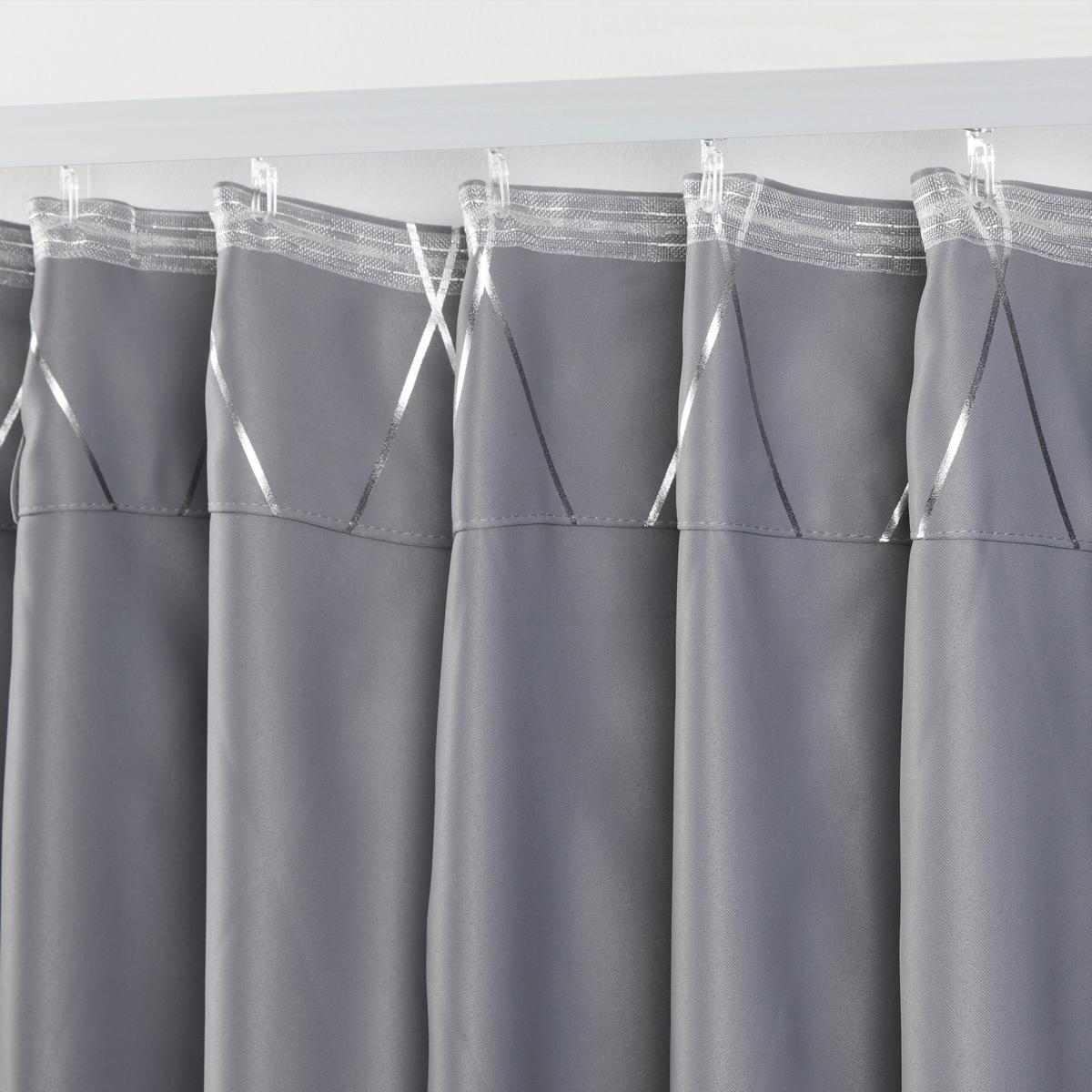 Verdunkelungsvorhang Glamour Anthrazit Ca. 140x245cm - Anthrazit/Silberfarben, Lifestyle, Textil (140/245cm) - Modern Living