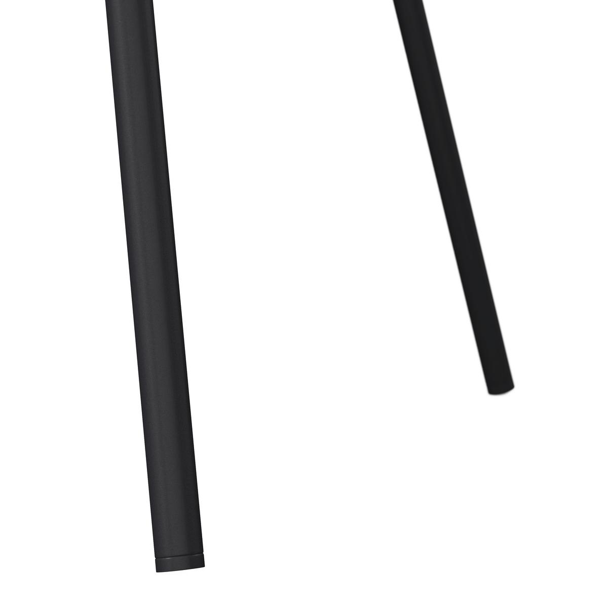 Armlehnstuhl Zoa Grau Struktur Gepolstert - Schwarz/Grau, MODERN, Holz/Textil (57/85/61cm) - Bessagi Home