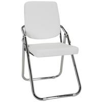 Konferenčni Stol Esto Pu, Bela - barve kroma/bela, Basics, kovina/tekstil (46/90/40cm) - MID.YOU