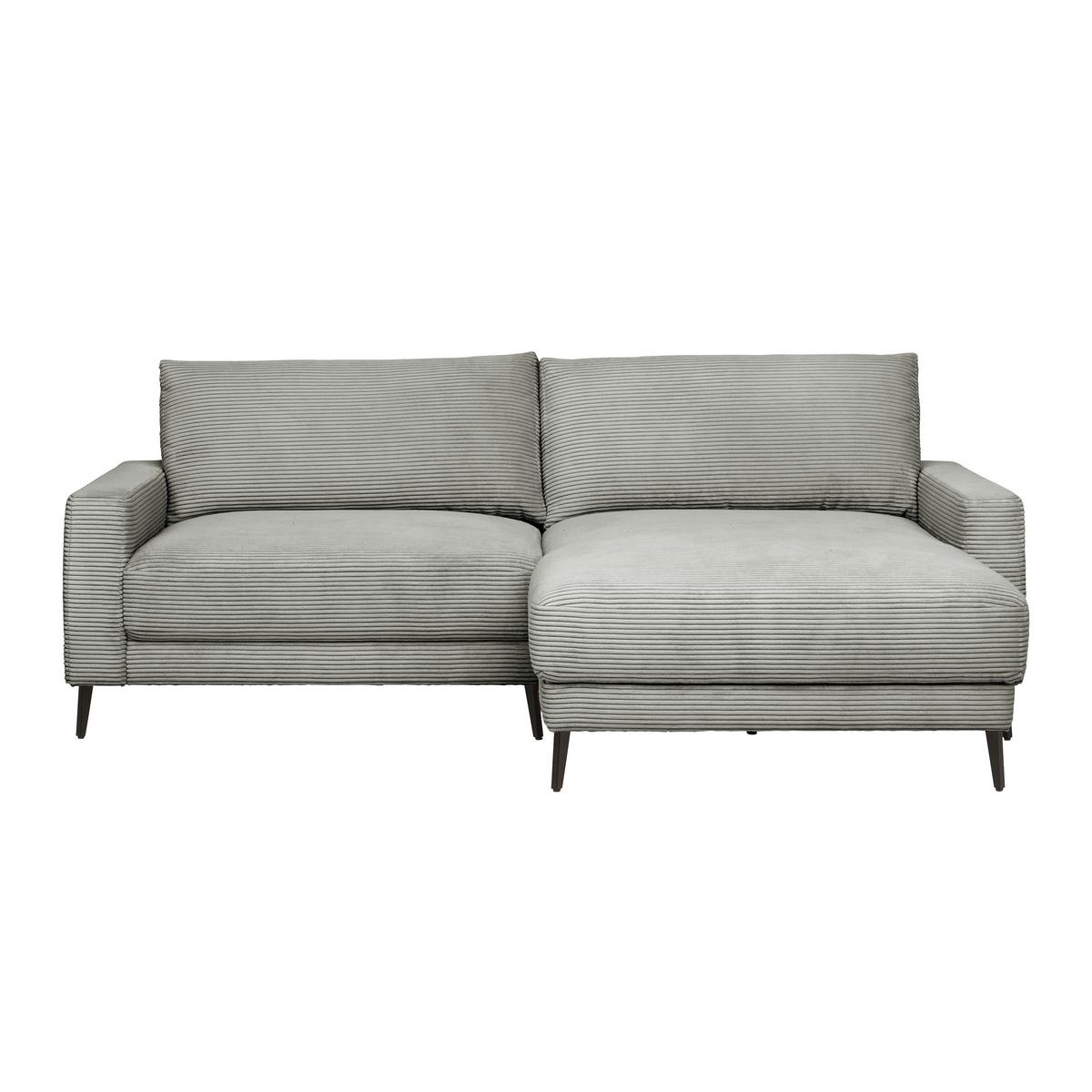 Wohnlandschaft Cora in Grau - Schwarz/Grau, MODERN, Holz/Textil (223/86/161cm) - Mömax