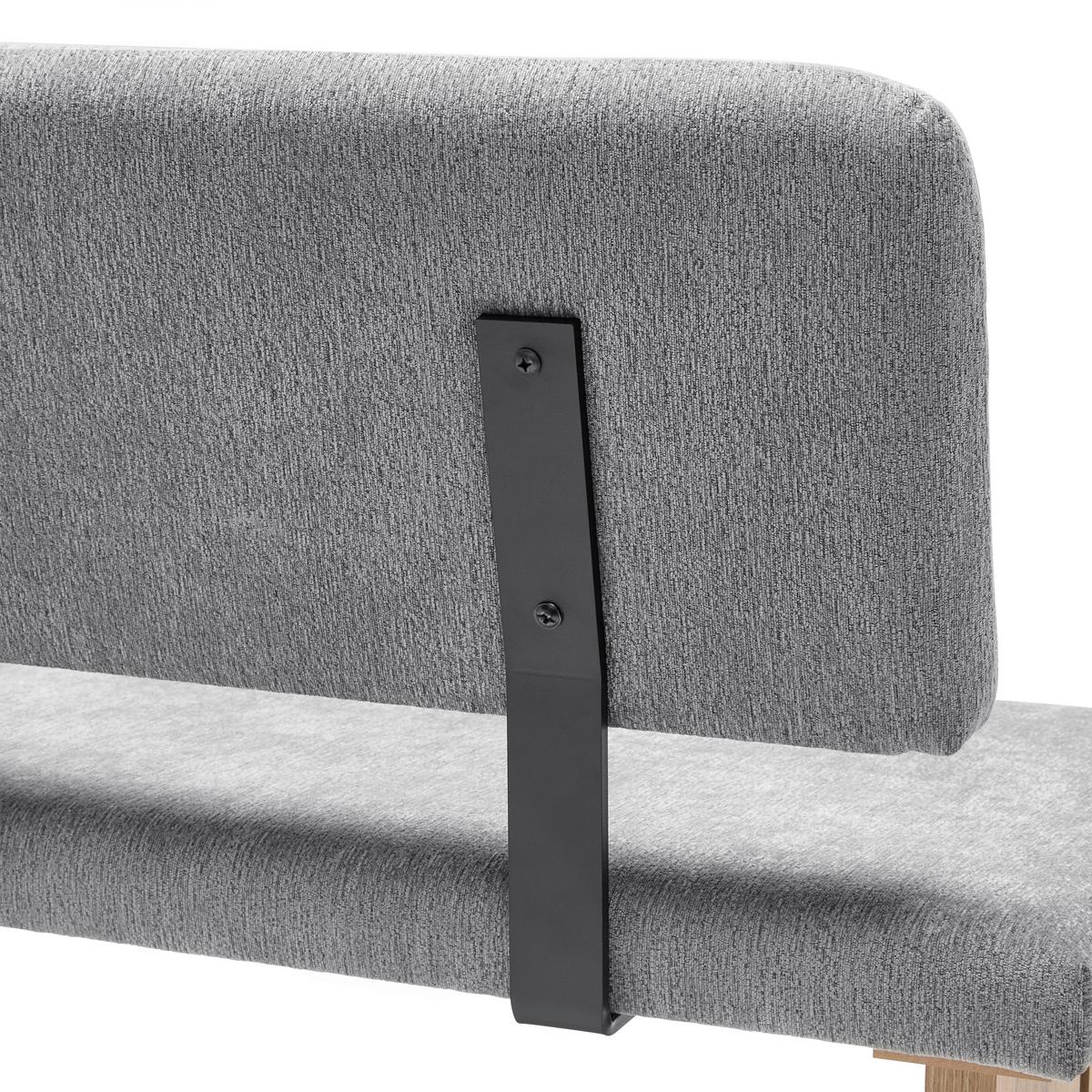 Eckbank Kassel Grau - Eichefarben/Schwarz, MODERN, Holzwerkstoff/Textil (140/87/180cm) - Based