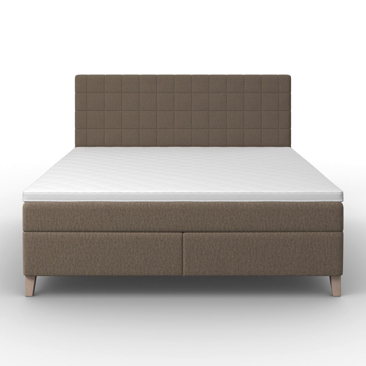 Boxspring Ágy Olivia - barna, Modern, textil/fa (180/200cm) - Bessagi Home