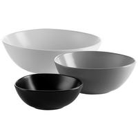 Schüsselset Glendale, 3-teilig - Schwarz/Weiß, Basics, Keramik (27/31/29cm) - Mäser