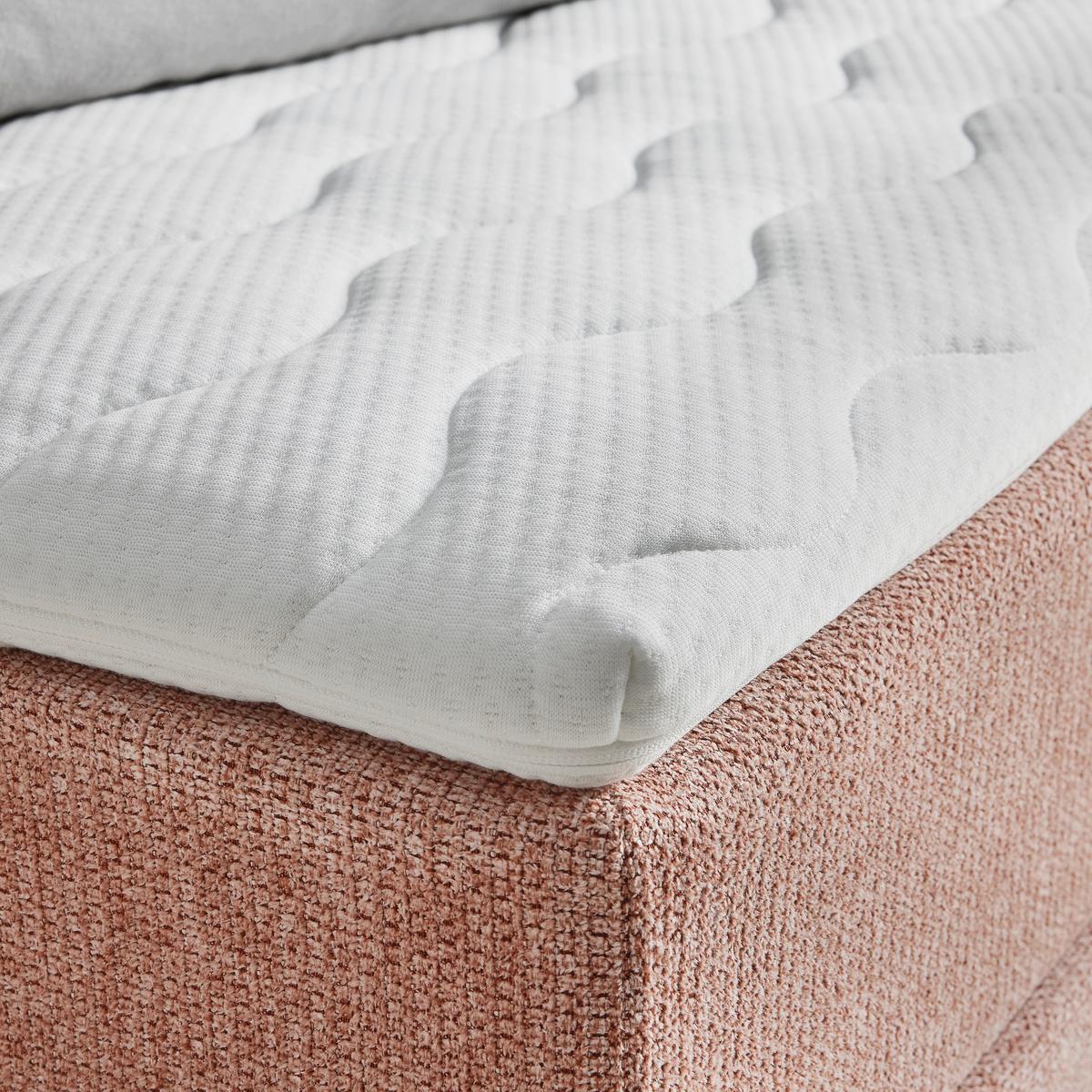 Boxspringbett Palma in Rosa ca. 90x200cm mit Topper - Schwarz/Rosa, Holz/Kunststoff (90/200cm) - Mömax