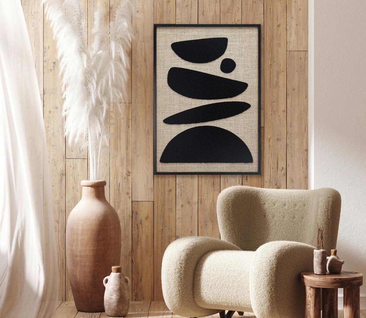 Slika Sa Ramom 60x80cm Mei - svetlobraon/bež, Moderno, tekstil/pločasti materijal (60/3/80cm) - Mömax
