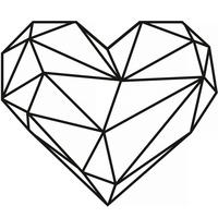 OBRAZ METALOWY HEART - czarny, Basics, metal (47/40cm)