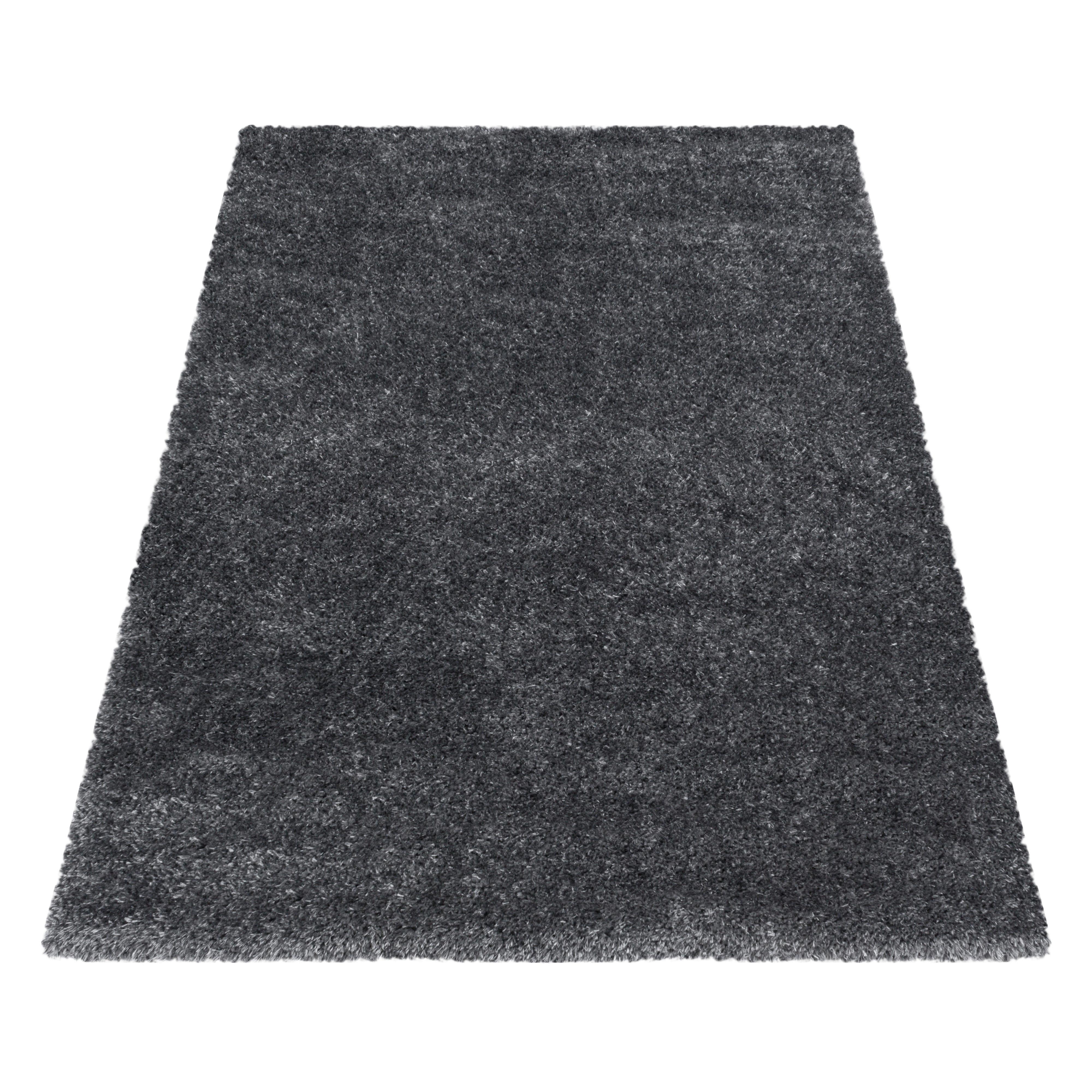 Hochflorteppich Brilliant Grau ca. 160x230cm - Grau, Basics, Textil (160/230cm)