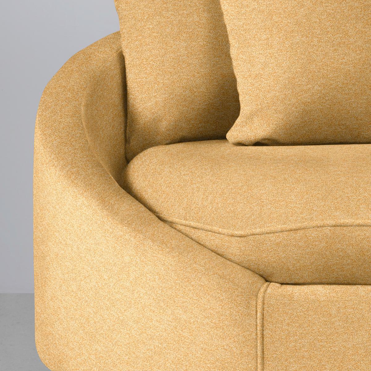 Ecksofa Axel Senfgelb - Senfgelb/Schwarz, MODERN, Textil/Metall (291/87/250cm) - Mömax