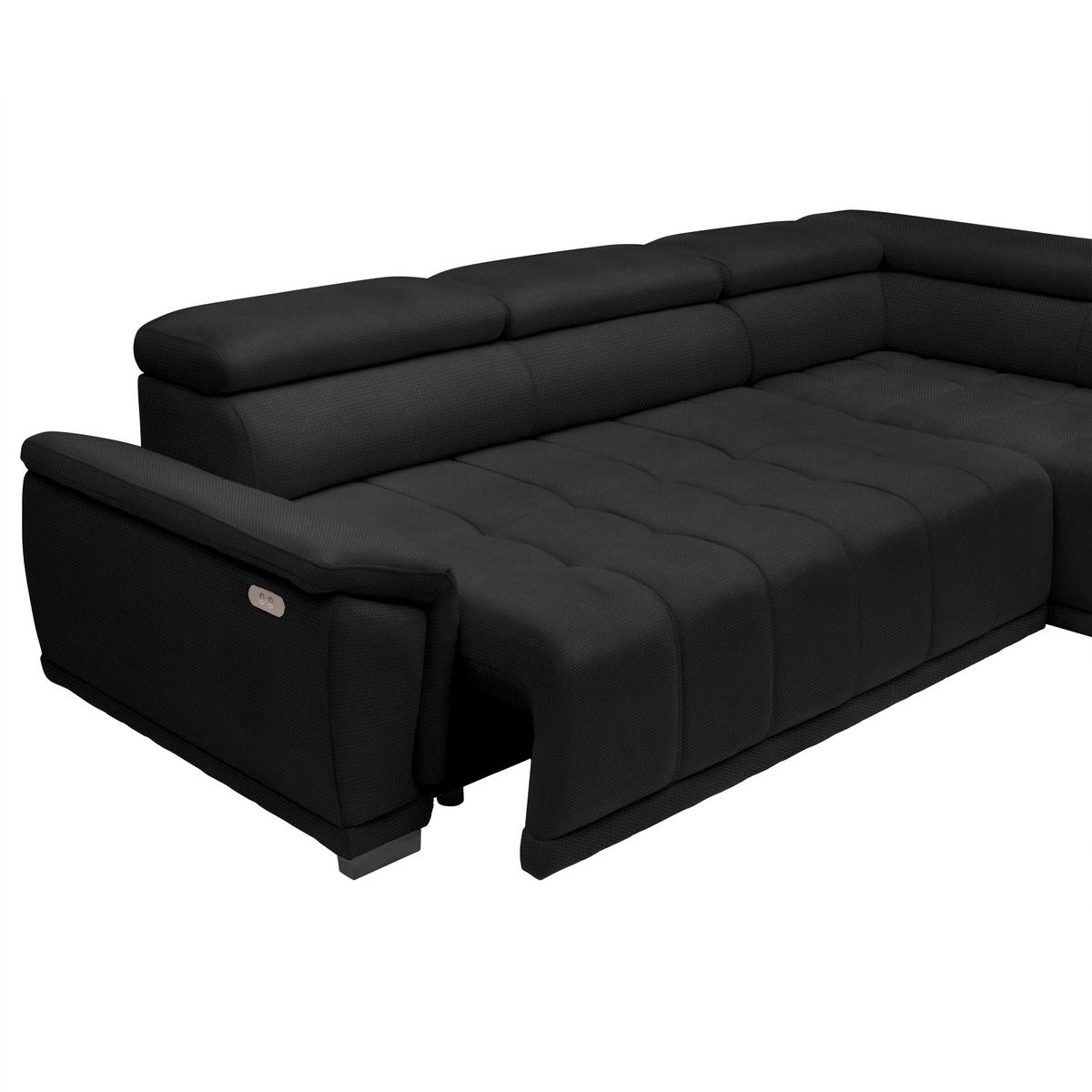 Kutna Garnitura Gremio - crna/antracit, Moderno, tekstil/plastika (283/206cm) - Modern Living