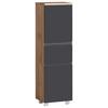 Midischrank Varese ca. 40x130 cm Grau/Eiche - Eiche Wotan/Grau, MODERN, Holzwerkstoff (40/130/35cm) - Held