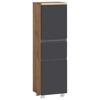 Midischrank Varese ca. 40x130 cm Grau/Eiche - Eiche Wotan/Grau, MODERN, Holzwerkstoff (40/130/35cm) - Held