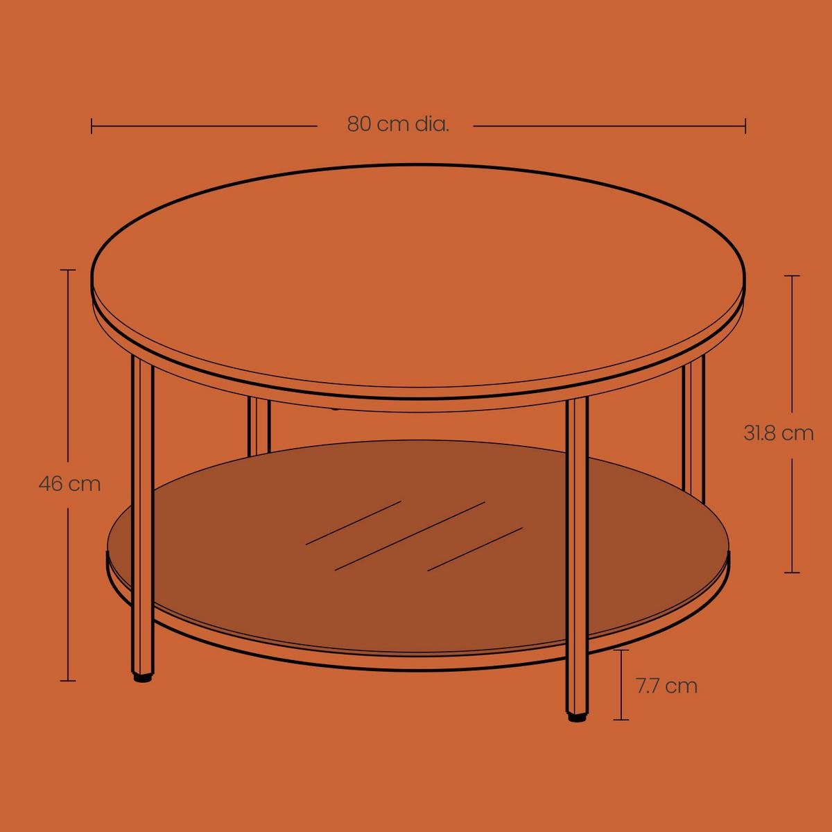 Couchtisch in Schwarz, Weiß, rund - Schwarz/Weiß, Trend, Glas/Holzwerkstoff (80/45/80cm) - MID.YOU