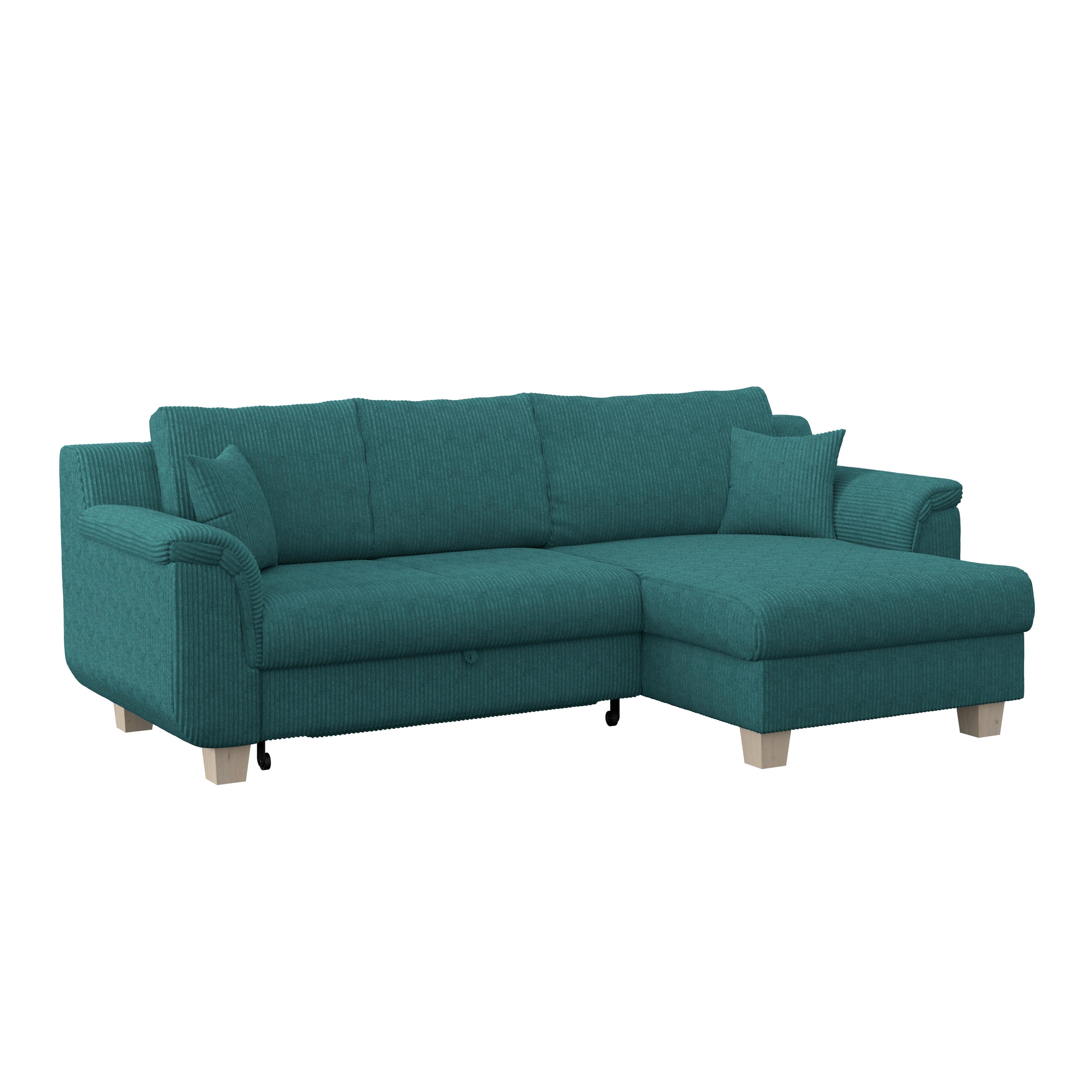 Colţar ALEX - albastru deschis, Modern, textil (246/88cm)