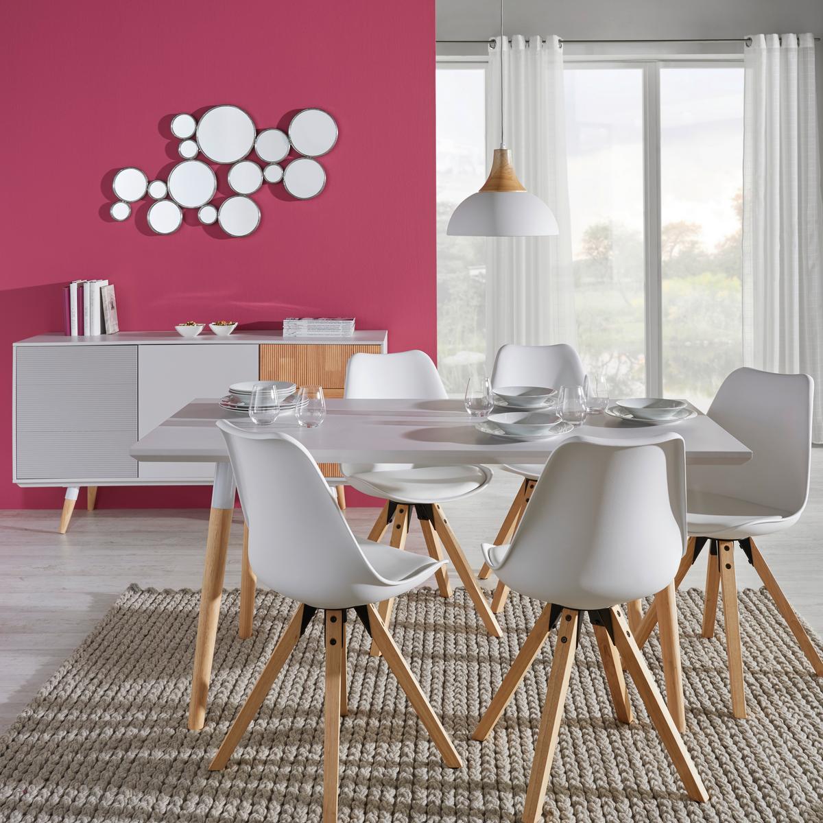 ZASŁONA NA PRZELOTKACH EILEEN - biały, Modern, tkanina (140/245cm) - Bessagi Home