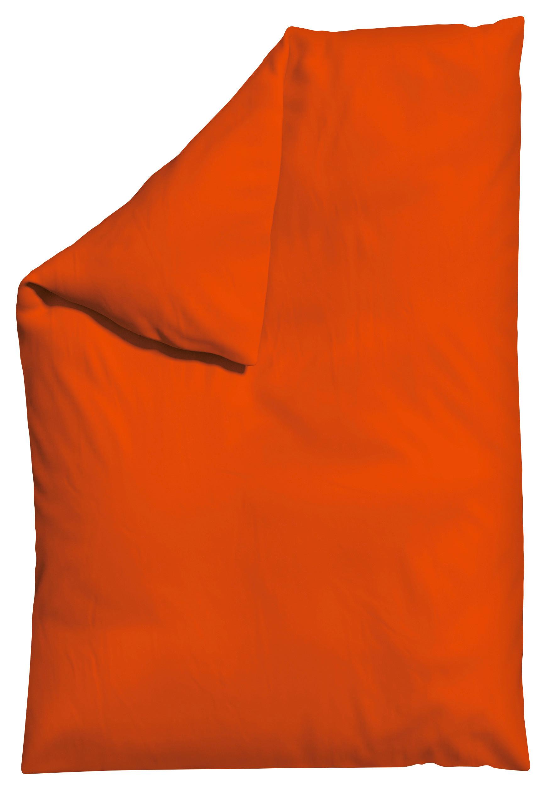 Bettdeckenbezug Woven Satin Dunkelorgange ca.135-140x200cm - Dunkelorange, Basics, Textil (135-140/200cm) - Schlafgut