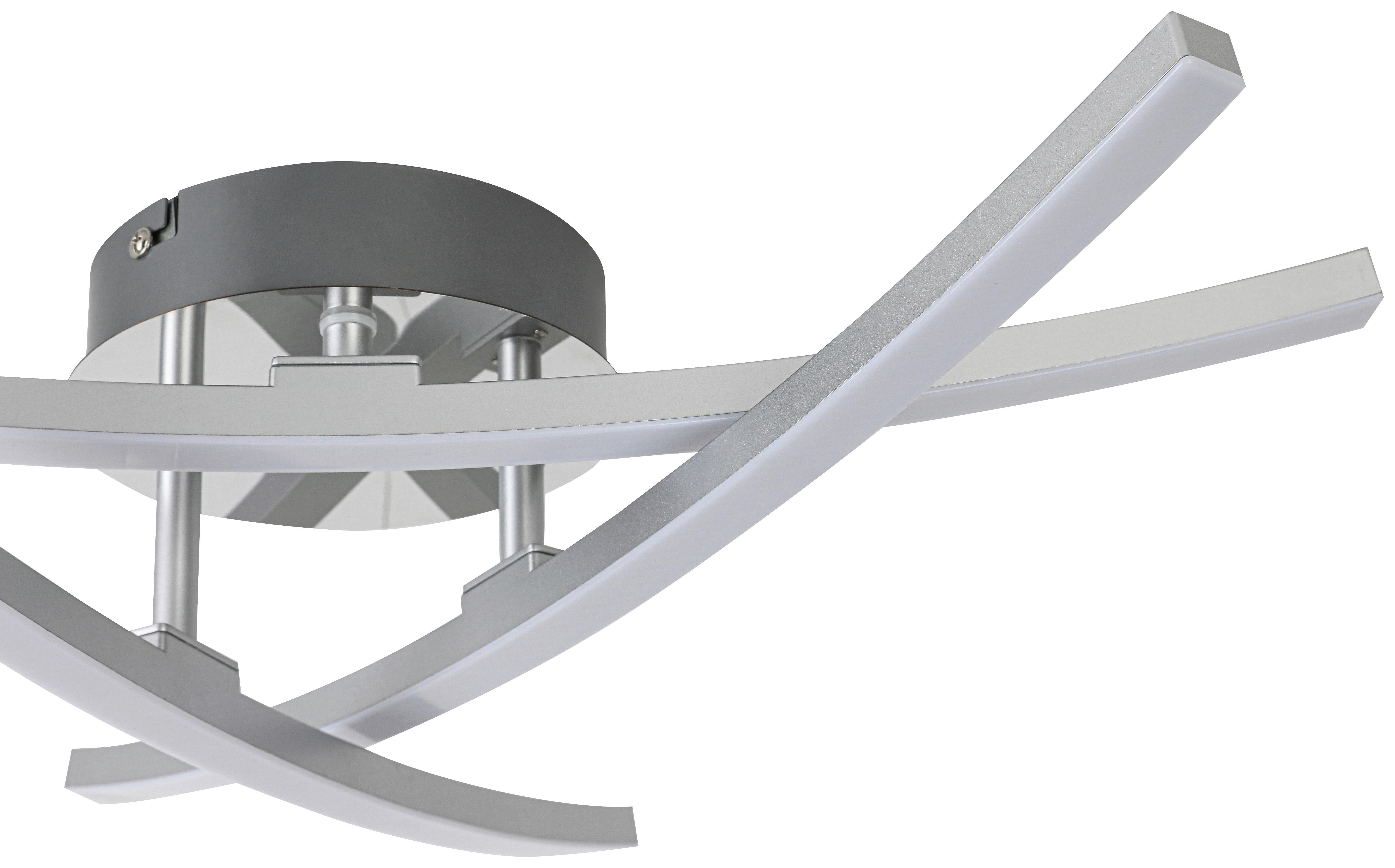 LED-TAKLAMPA KRISTINA - kromfärg/silver, Modern, metall/plast (56/56/11cm) - Mömax