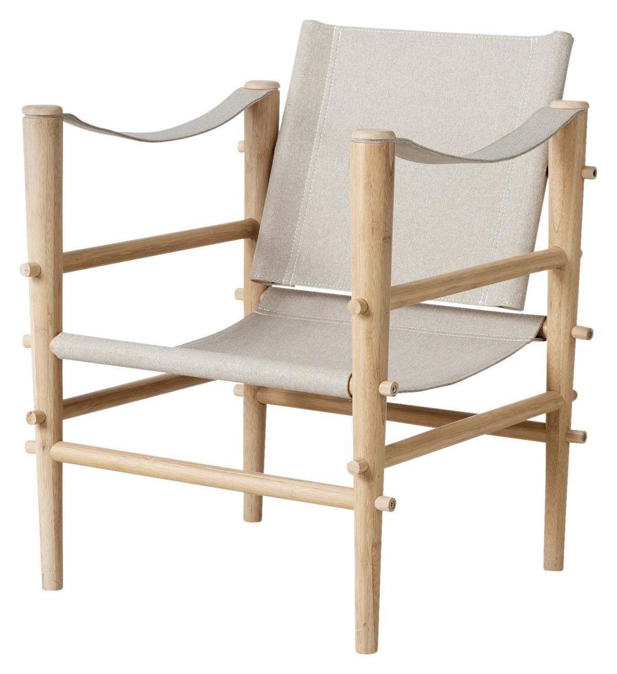 Loungesessel Safari - Beige/Naturfarben, Design, Holz (59/79/61cm) - MID.YOU