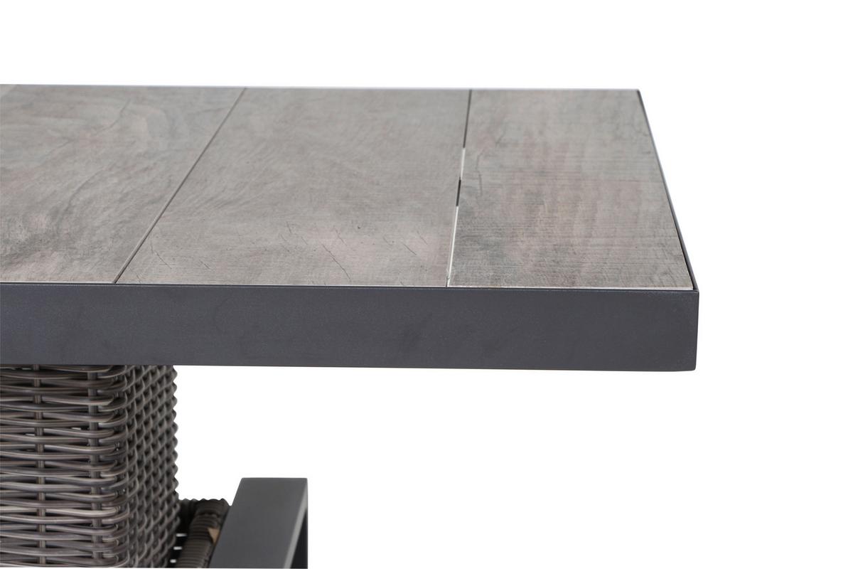 Loungegarnitur Corido 5-tlg. Grau - Grau, Basics, Keramik/Kunststoff (75/103/130cm) - Siena Garden