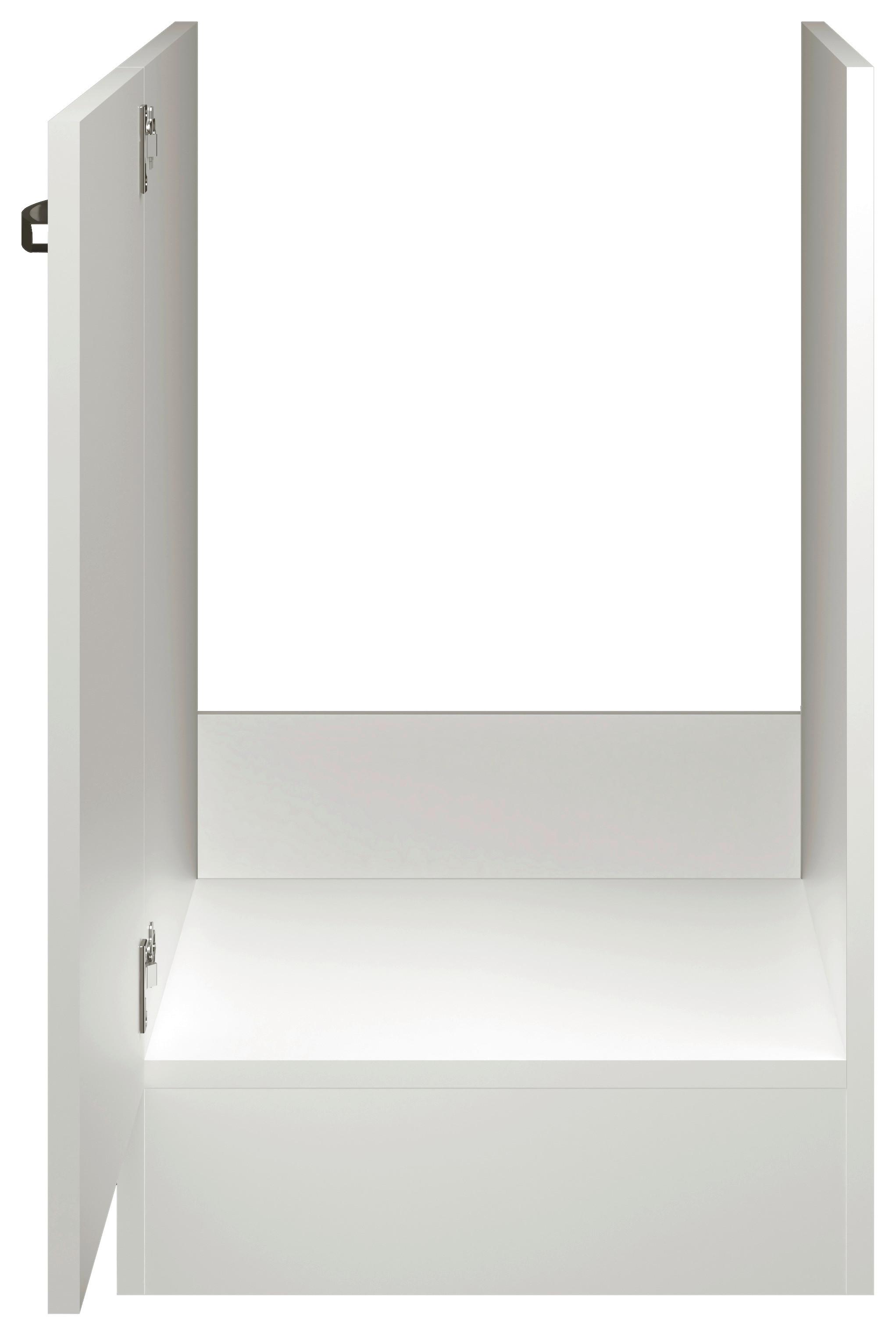 Spodnja Omarica Za Korito Alba, Bela, Š. 50 Cm - barve nerjavečega jekla/bela, Moderno, kovina/leseni material (50/82/57cm) - FlexWell