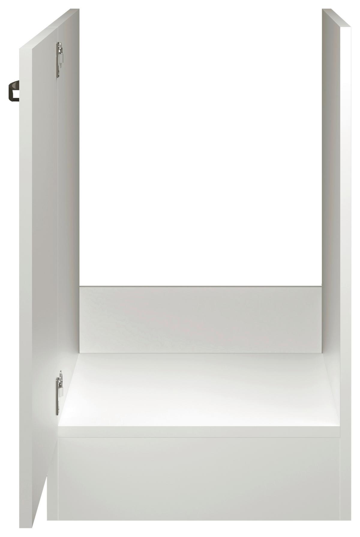 Mască de chiuvetă ALBA - alb/alb lucios intens, Modern, material pe bază de lemn (50/82/57cm)