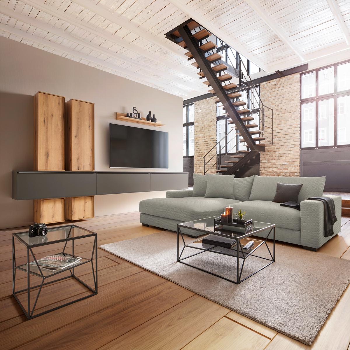 Ecksofa Pedro Taupe - Taupe, MODERN, Textil (180/83/265cm) - Mömax