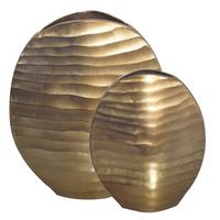 DEKOVASE DEKOVASE 2ER SET GOLD - Goldfarben, Design, Metall (26/30,5/14cm) - Livetastic