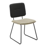 Stol Ava, Črna, Sivorjava - rjavosiva/črna, Moderno, kovina/tekstil (49/85/62cm) - Bessagi Home
