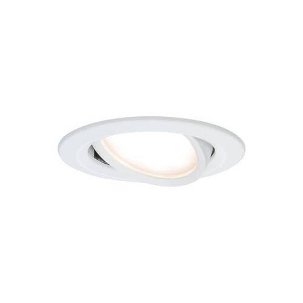 Deckenleuchte Nova max. 6,5 Watt, 3-teilig - Alufarben/Weiß, Basics, Metall (8,4cm) - Paulmann