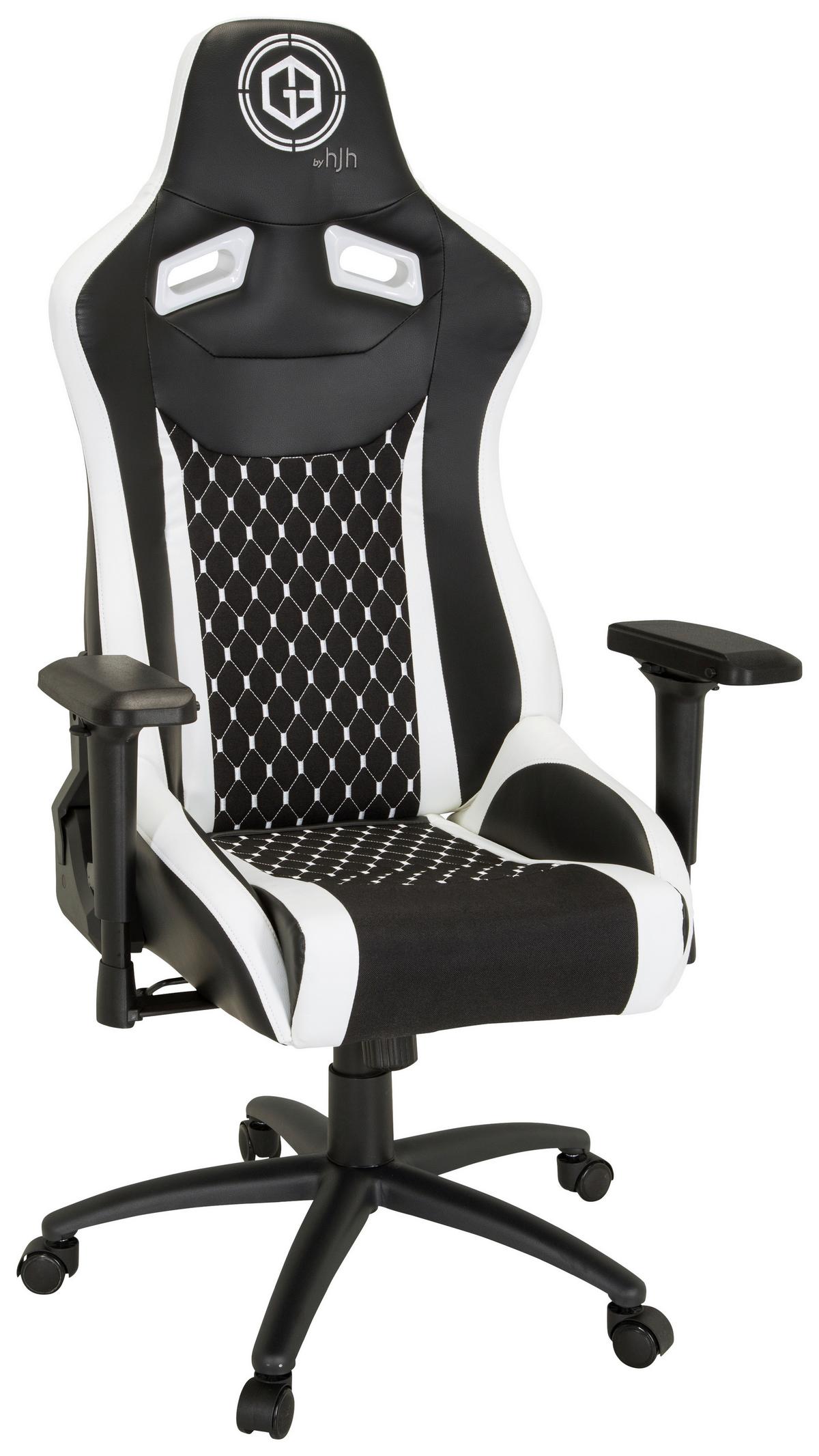 Gaming Stol Gamebreaker Sx 04, Črna, Bela - črna/bela, Moderno, kovina/umetna masa (74/137/66cm) - MID.YOU