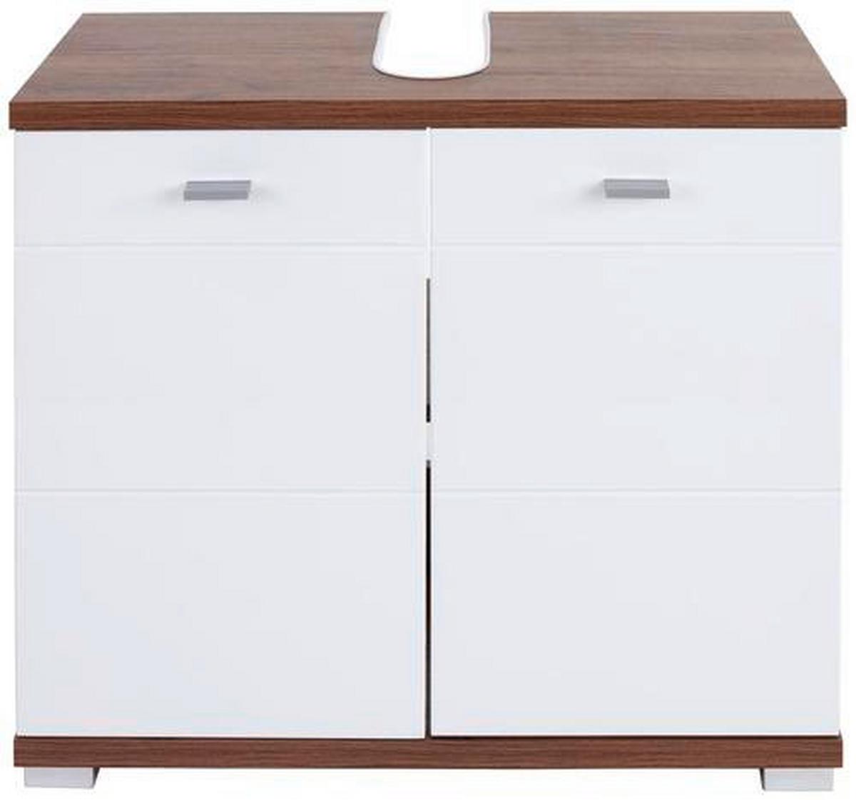 Element Ispod Umivaonika Bari - bijela/boje hrasta, Konvencionalno, drvni materijal/plastika (70/60/32cm)