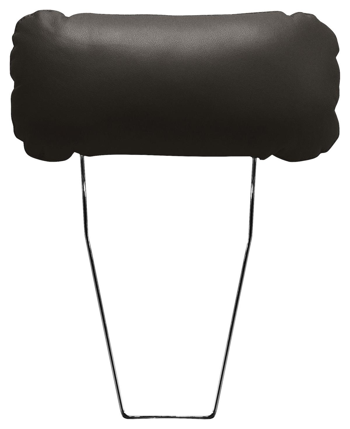 ZAGŁÓWEK NORDIC - ciemnobrązowy, Design, skóra/tkanina (43/18/15cm) - Livetastic