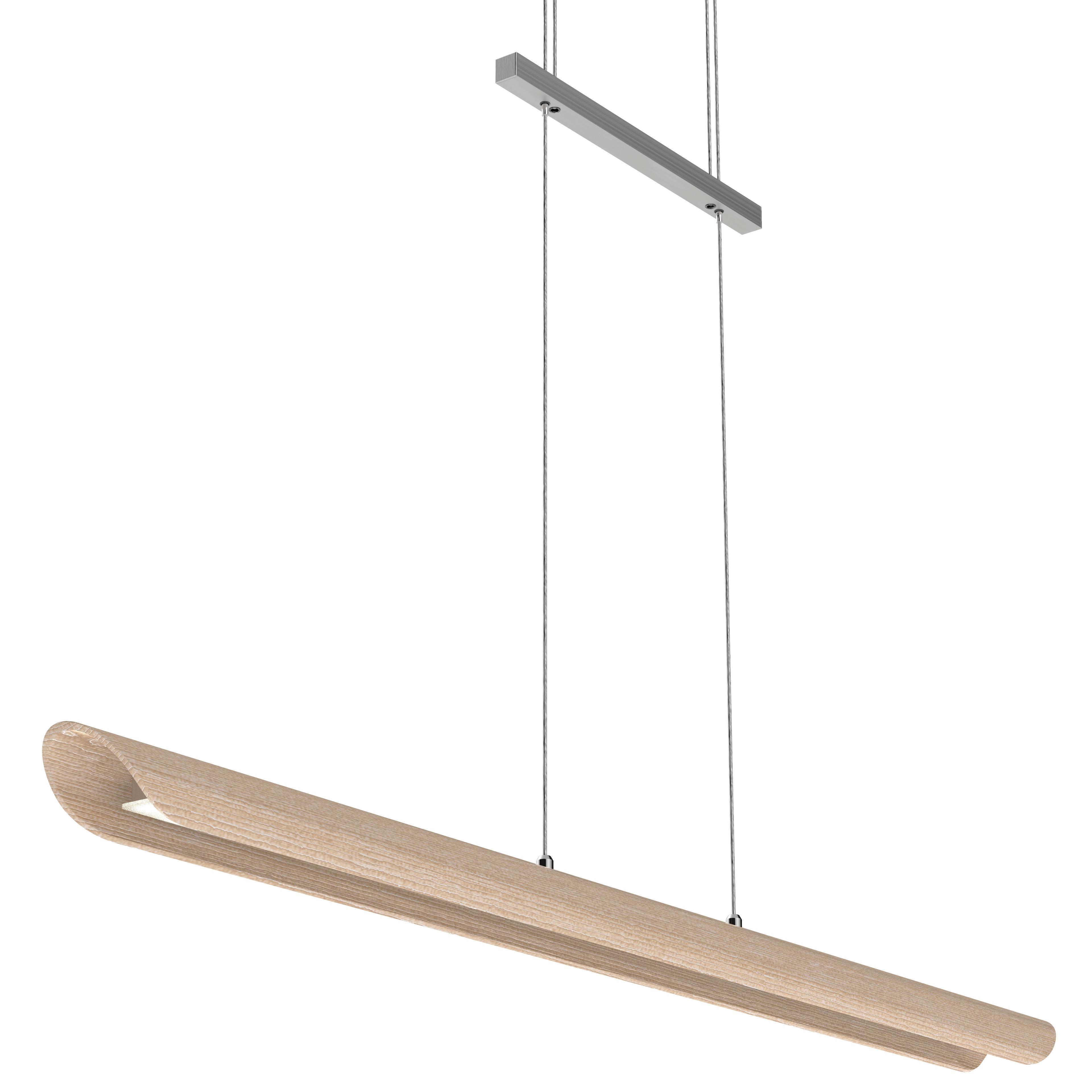 LAMPA WISZĄCA LED 138564 COLOMBIA - beżowy, Natur, drewno (120/9/9cm)