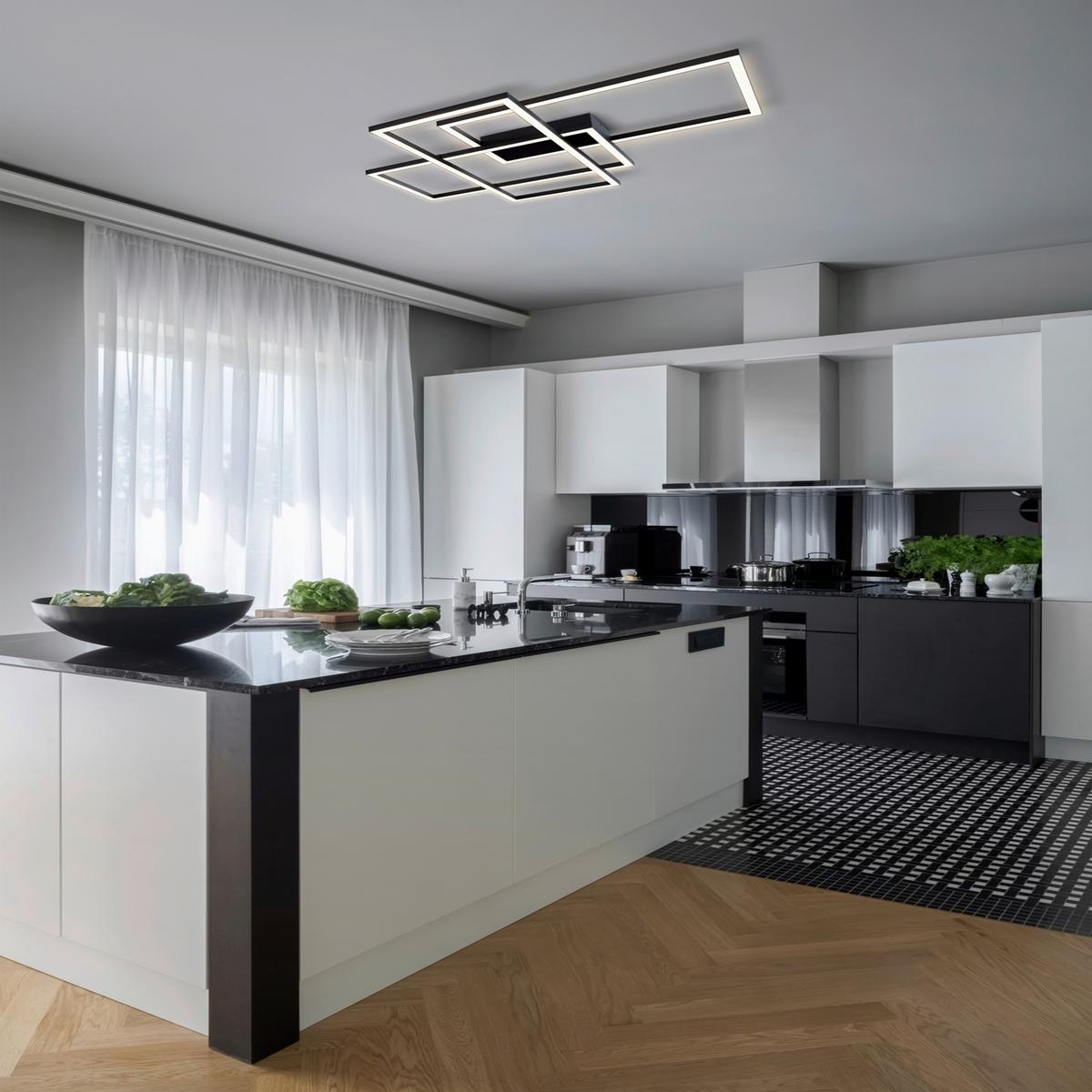 Deckenleuchte Line Schwarz max. 80 Watt - Schwarz, Basics, Kunststoff/Metall (68/78/8cm) - MAYTONI