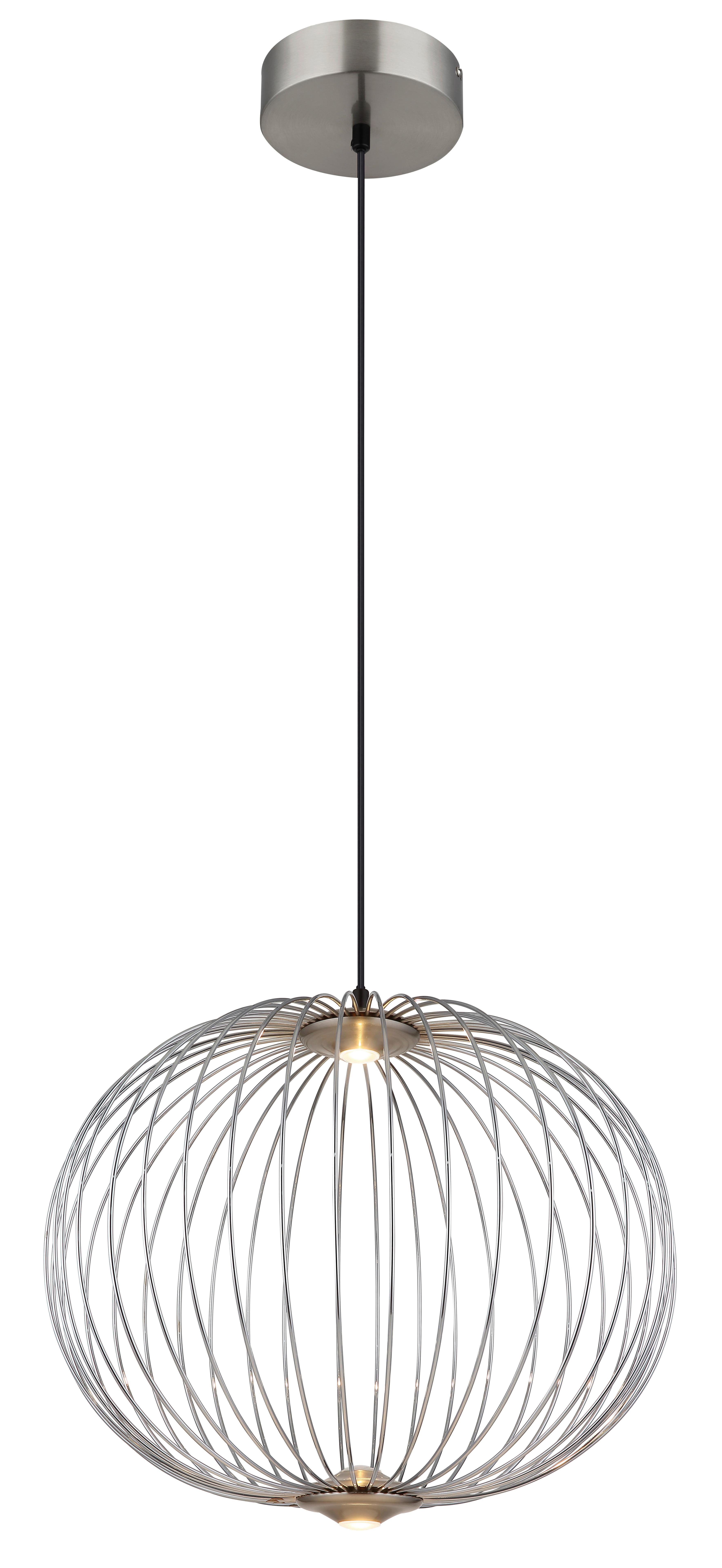 Led Viseća Svjetiljka Galway - boje nikla/boje kroma, Design, metal/plastika (50/150cm)