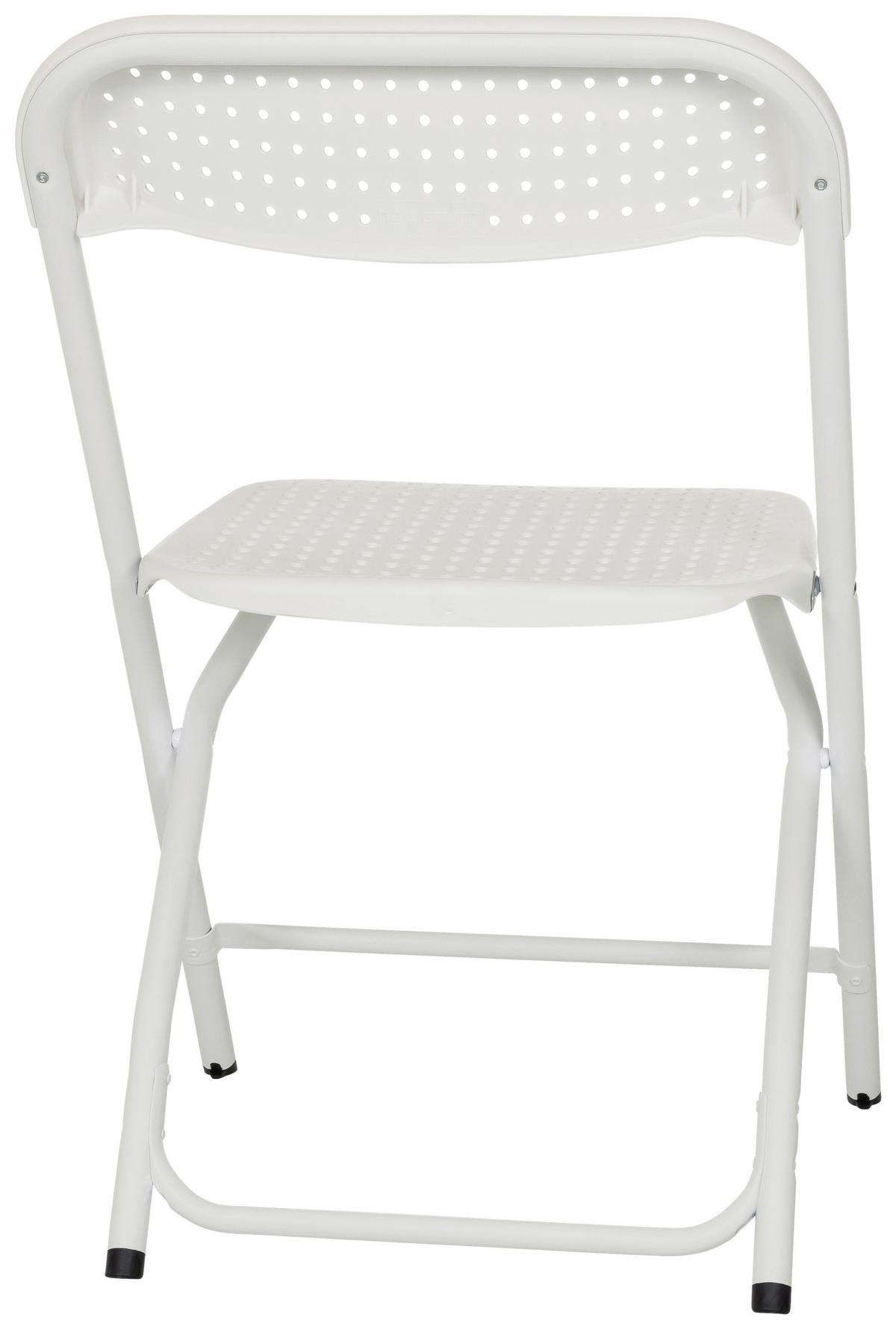 Zložljiv Stol Tudela Xxl Pro W, Bela - bela, Moderno, kovina/umetna masa (51/80/52cm) - MID.YOU