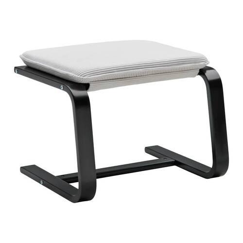 Hocker Manu II in Creme/Schwarz - Creme/Schwarz, MODERN, Holz/Textil (51/38/43cm) - Based