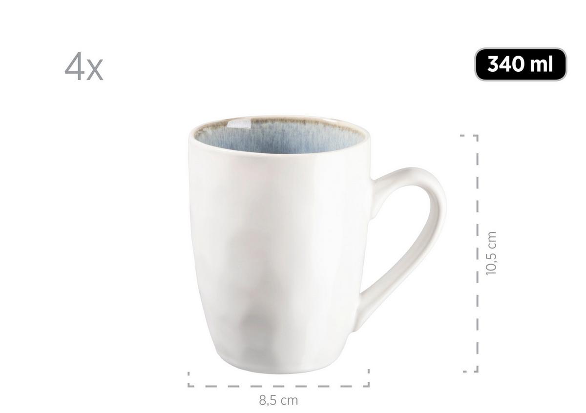 KAFFEEBECHERSET KAFFEEBECHER, 935099 - Blau, Basics, Keramik (8,5/10,5/8,5cm) - Mäser